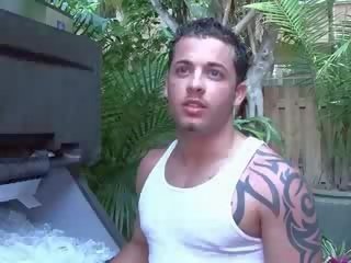 Verklig attraktiv str8 resort maintenance buddy har bög kön filma med fantastiskt puerto rican röd huvud.